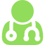 white green user md symbol